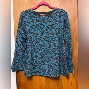 Lane Bryant Black Embellished Boxy Blouse